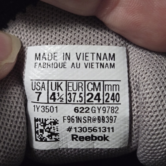 Reebok Nanoflex Comfort Foottbed Ortholite Tan & Black Womens 7 Sneakers - Picture 6 of 9